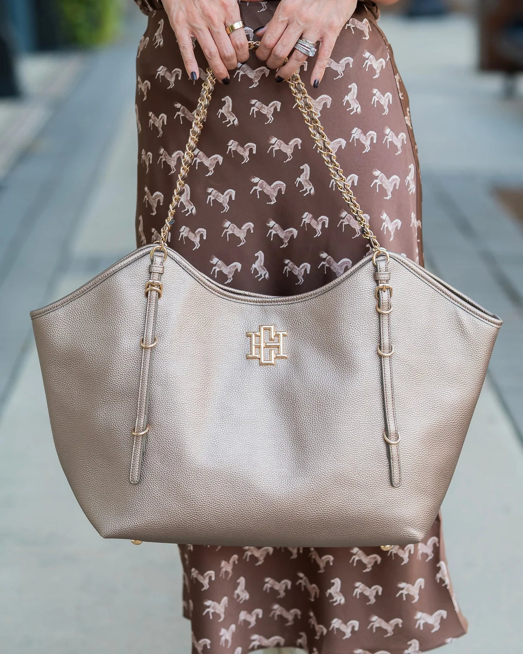 Caroline Hill Harlow Tote - Bronze