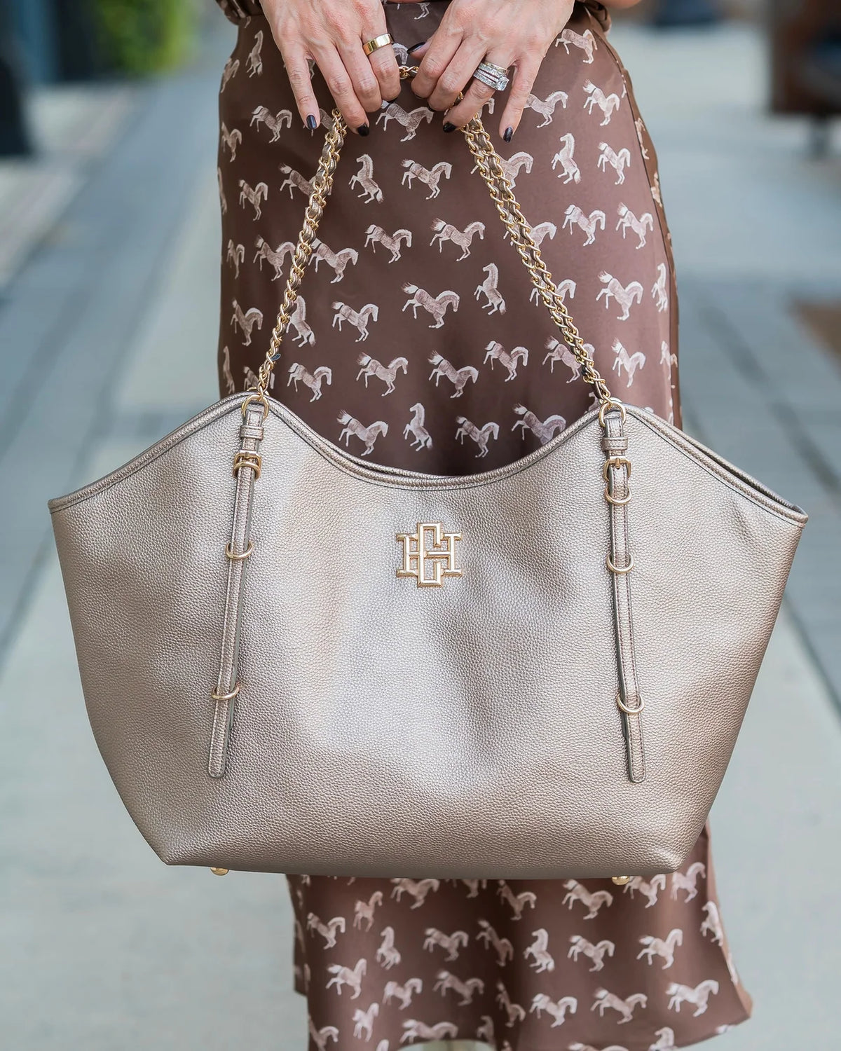 Caroline Hill Harlow Tote - Bronze