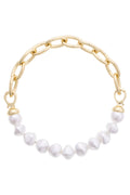 Seraphina Half Linked Pearl Bracelet in Ivory