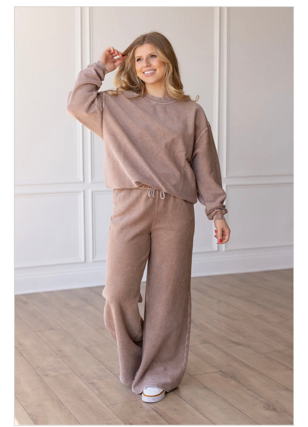 Corded Straight Leg Pant - Toffee