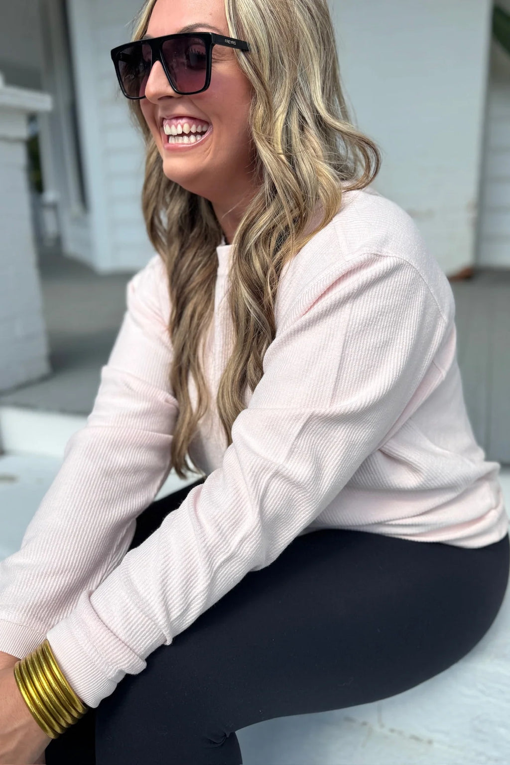 Essential Corded Crew - Whisper Pink