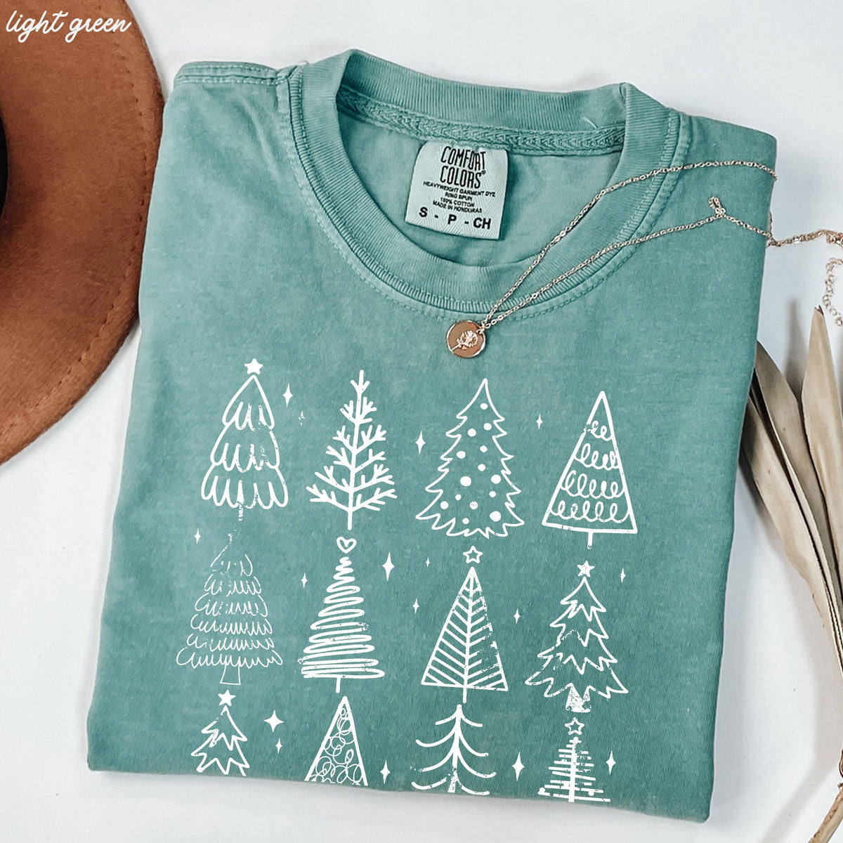 Cute Trees Tee - Light Green